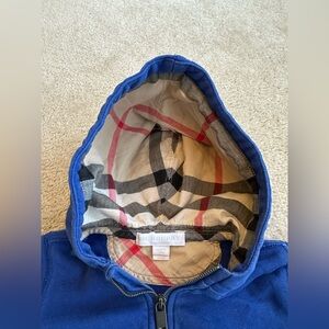 Burberry Mini Pearce Hoodie Signature Check Marine Blue